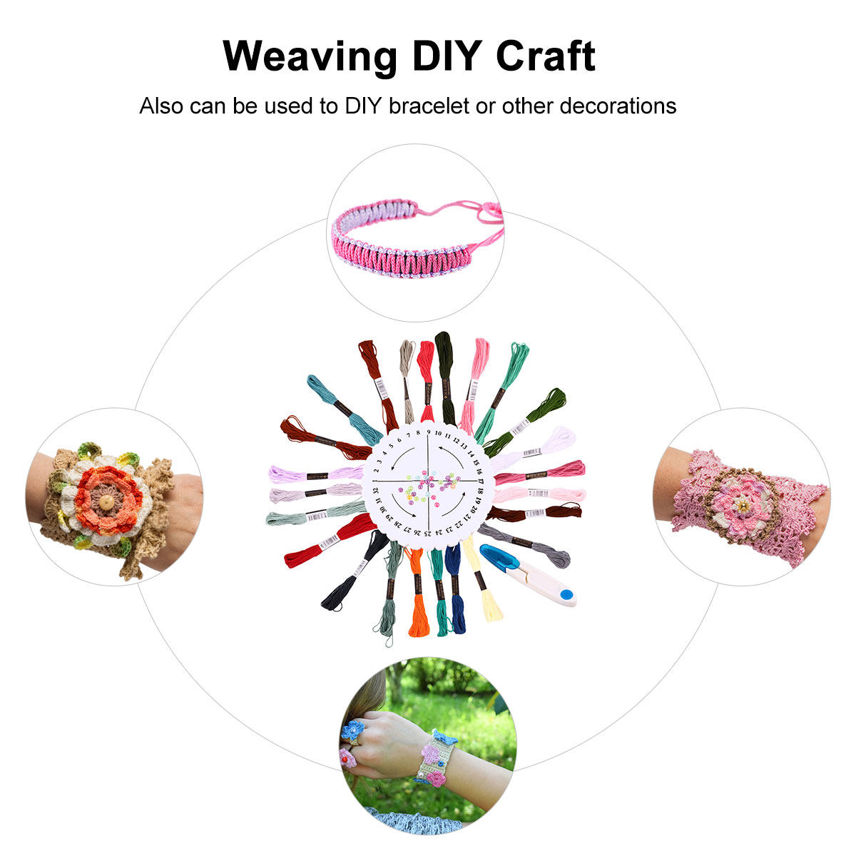 Embroidery Craft - 1 ensemble de kit de tissage