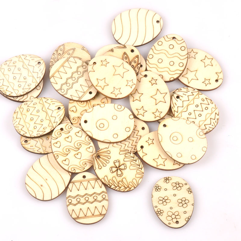 Embellishments For Scrapbooking - Pendentif artisanal en bois d'œuf de