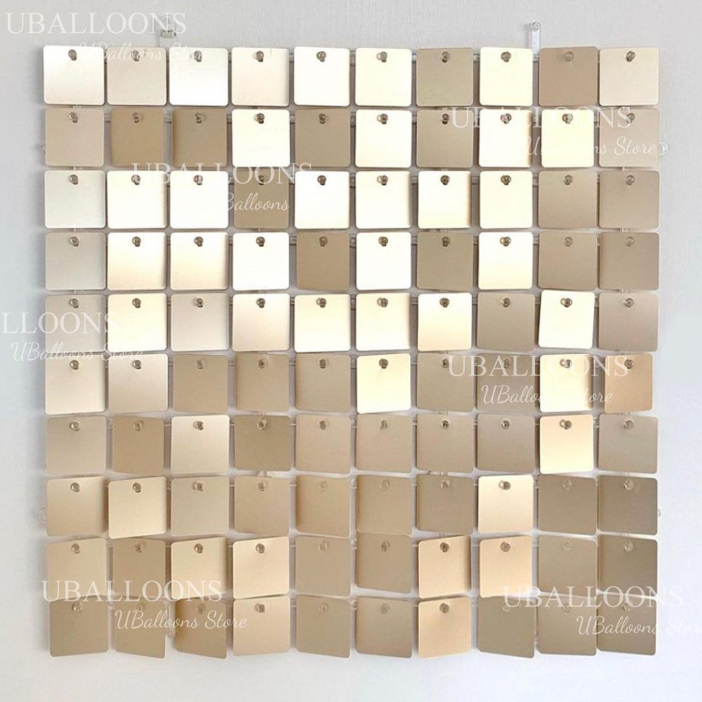 Panneaux de fond dorés champag - Sequin Fabric Panel avis et prix