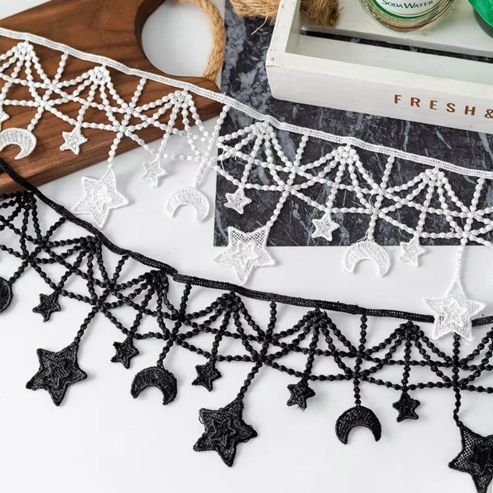 Ruban de dentelle noir et blan - Lace Ribbon Trim avis et prix