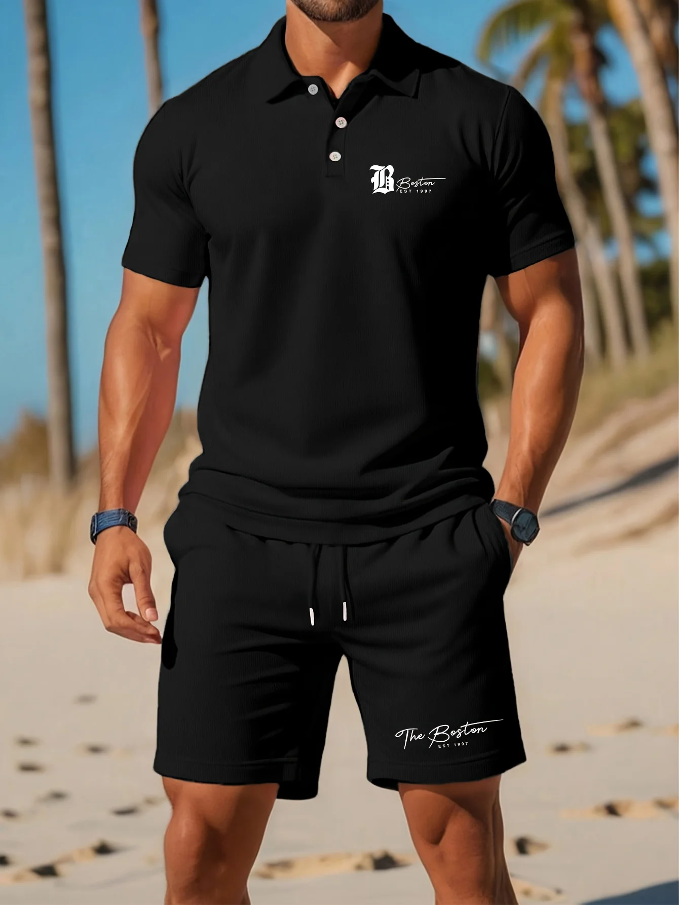 Ensemble polo et short pour ho - Embellish Knit avis et prix