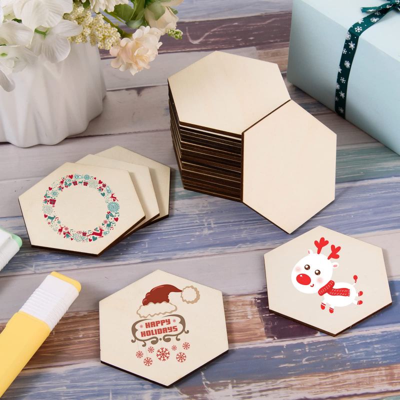 Disques hexagonaux en bois de  - Embellish Craft avis et prix