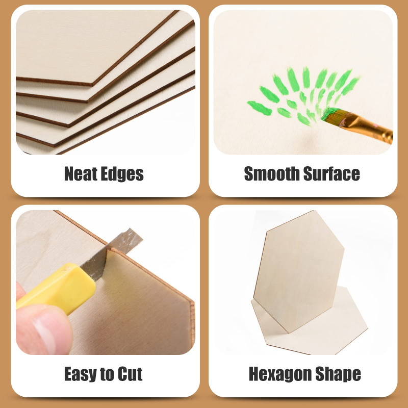 Disques hexagonaux en bois de  - Embellish Craft avis et prix